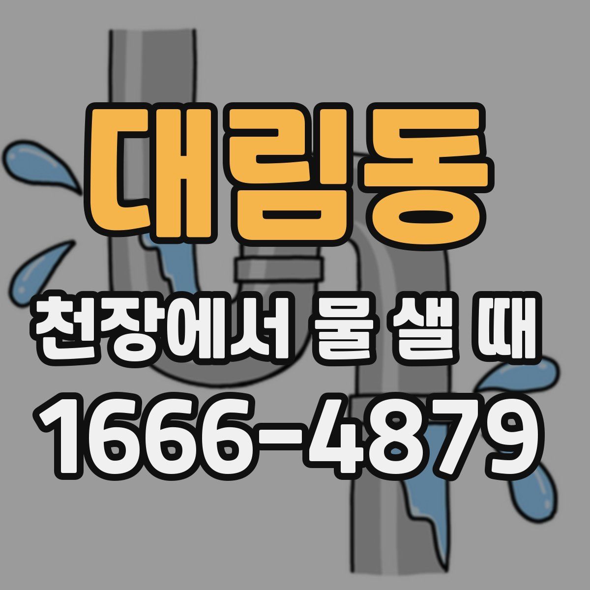 대림동 천장에서 물 샐 때
