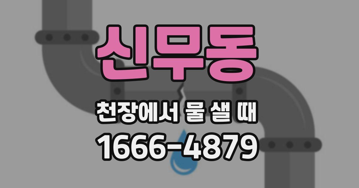 신무동 천장에서 물 샐 때