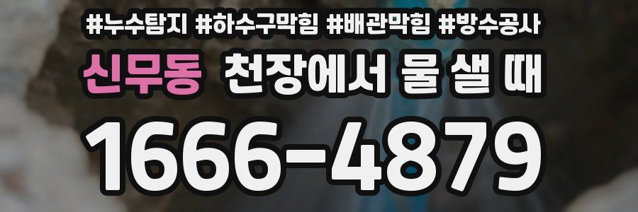 신무동 천장에서 물 샐 때