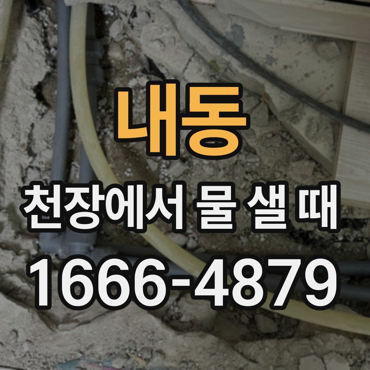 내동 천장에서 물 샐 때