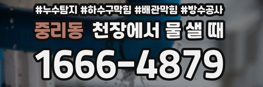중리동 천장에서 물 샐 때