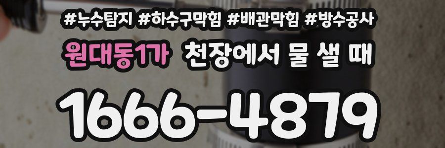 원대동1가 천장에서 물 샐 때