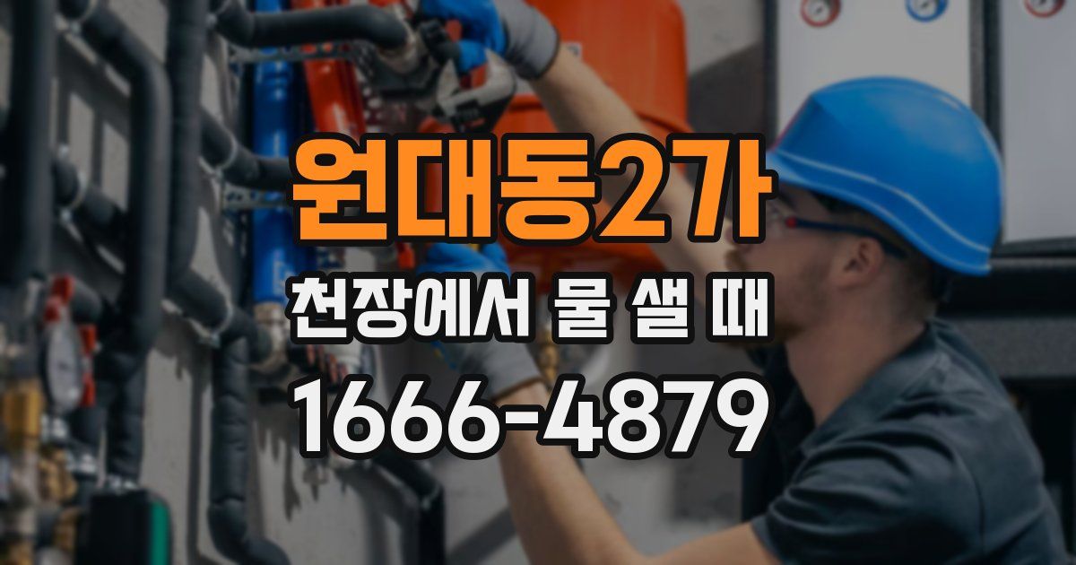 원대동2가 천장에서 물 샐 때