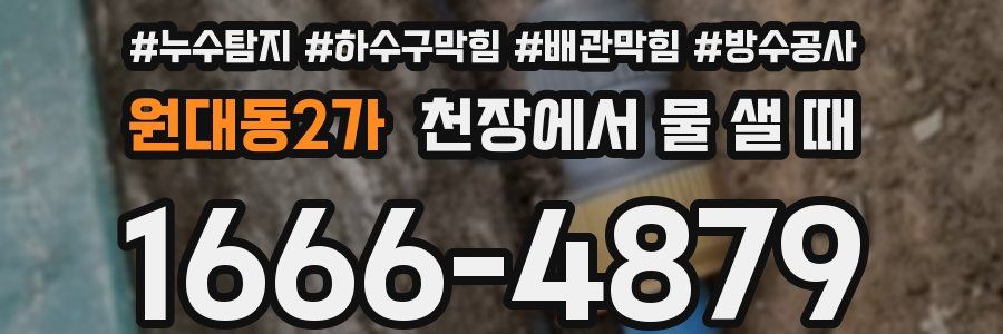 원대동2가 천장에서 물 샐 때
