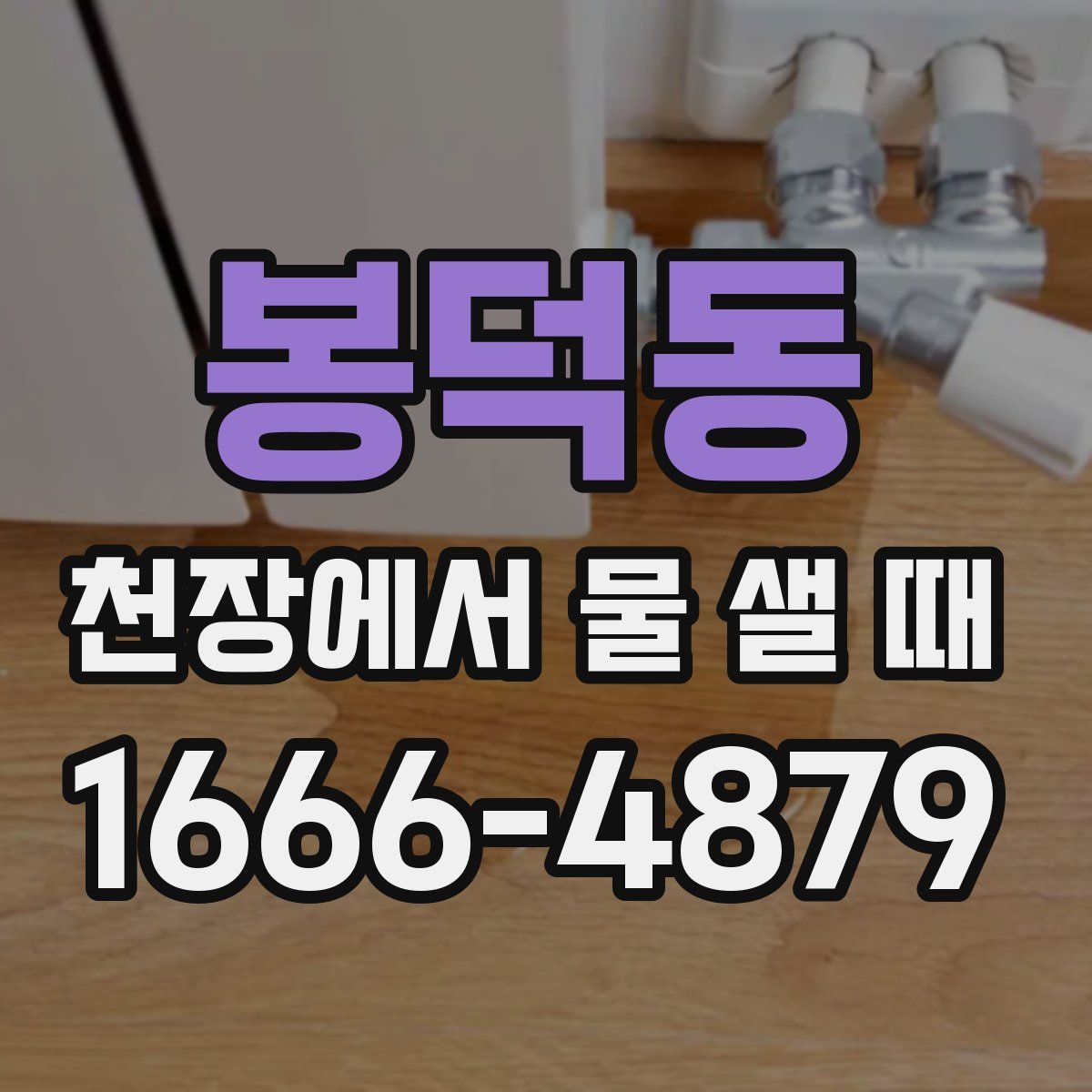 봉덕동 천장에서 물 샐 때