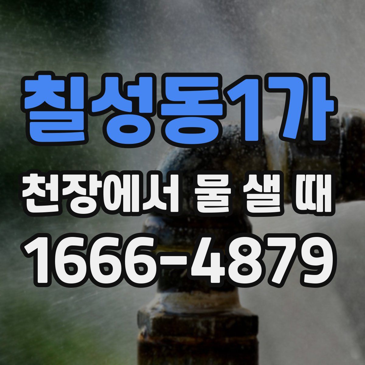 칠성동1가 천장에서 물 샐 때