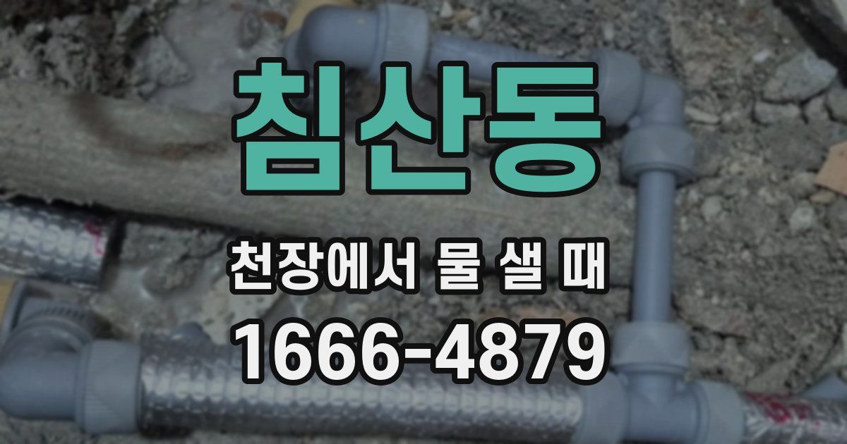 침산동 천장에서 물 샐 때
