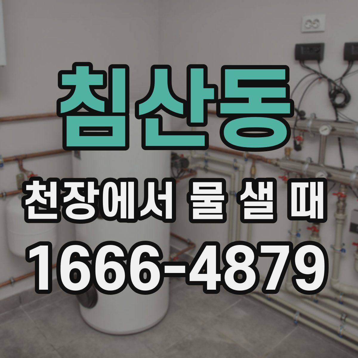 침산동 천장에서 물 샐 때