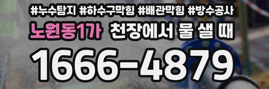 노원동1가 천장에서 물 샐 때