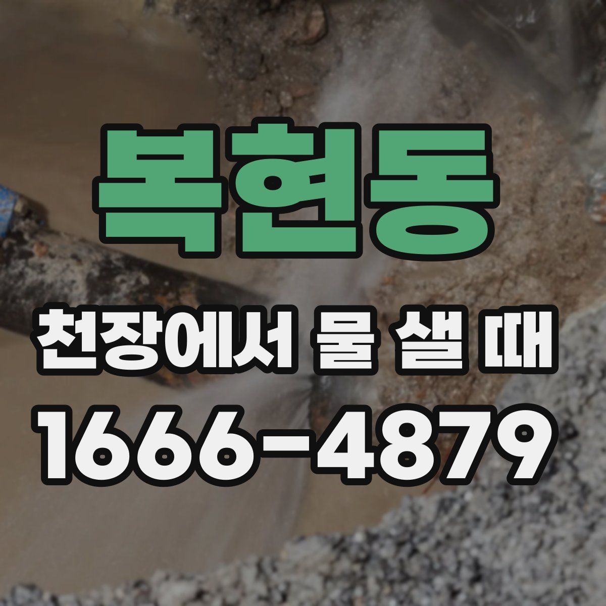 복현동 천장에서 물 샐 때