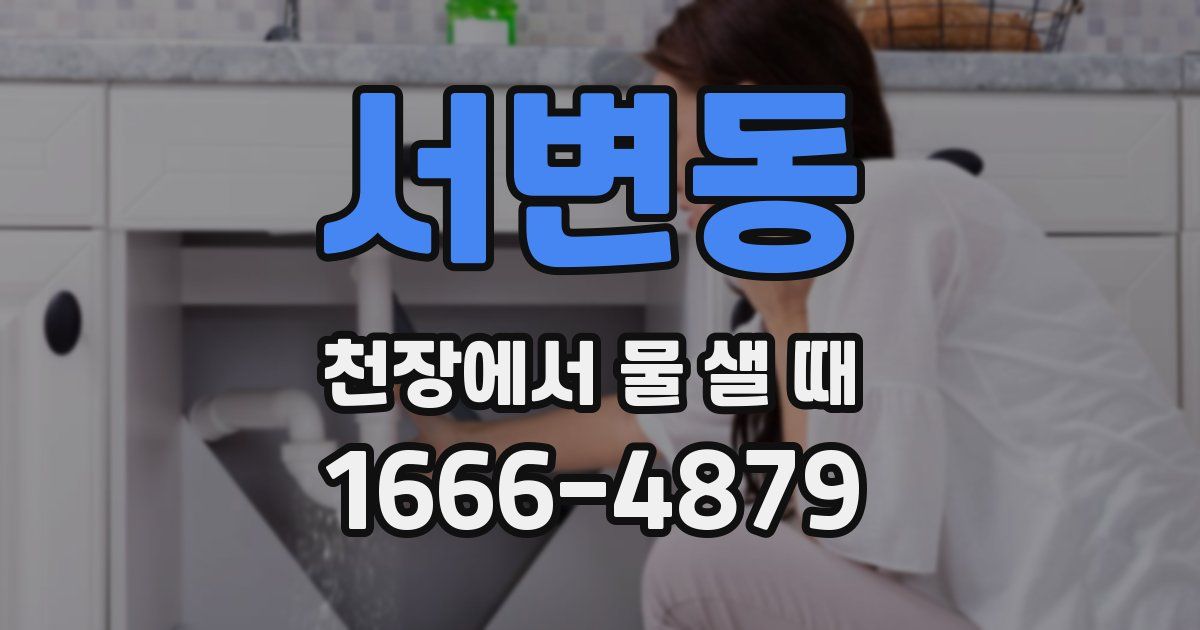 서변동 천장에서 물 샐 때