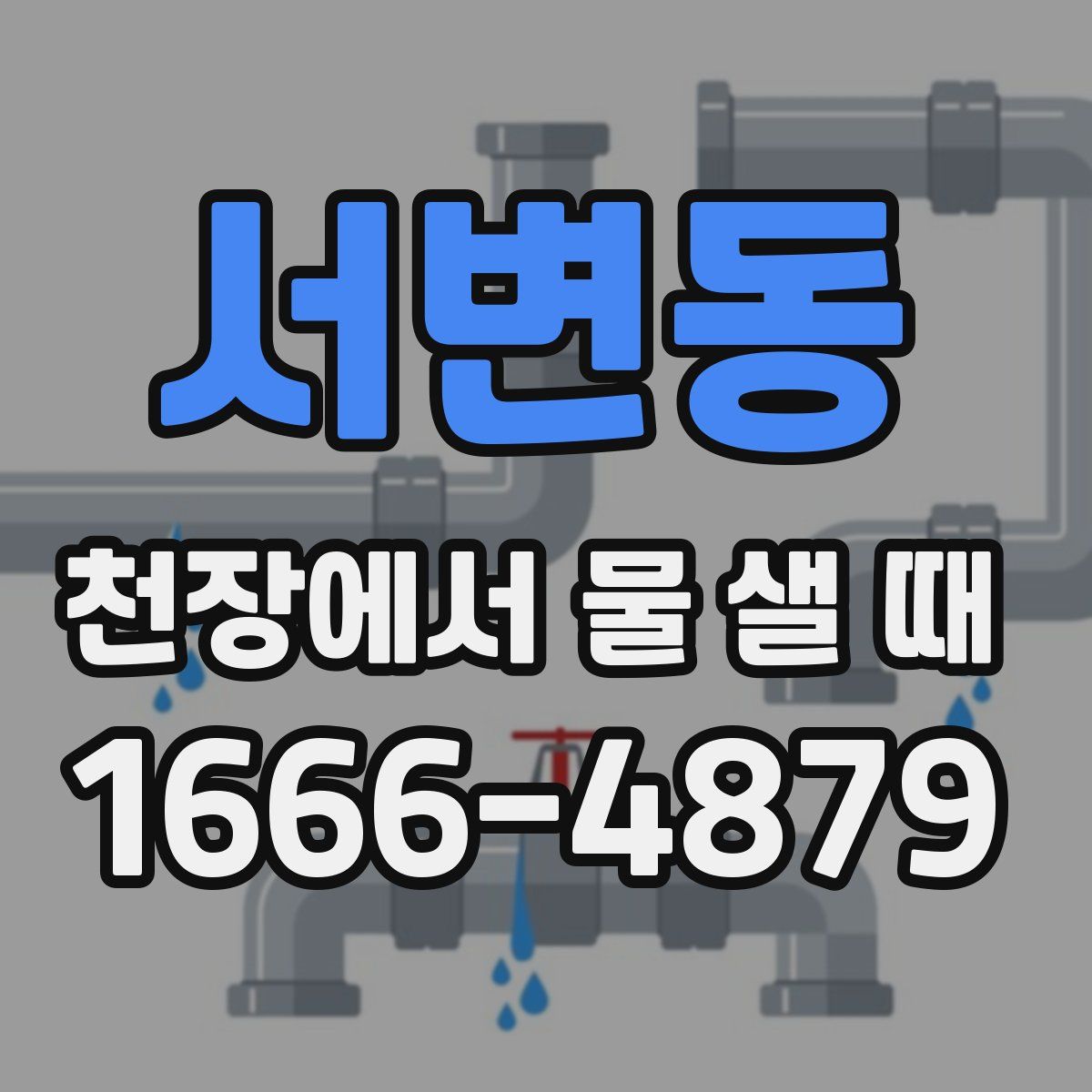 서변동 천장에서 물 샐 때