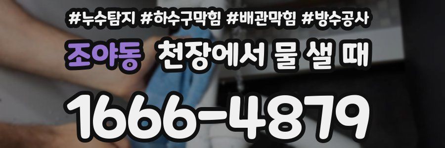 조야동 천장에서 물 샐 때