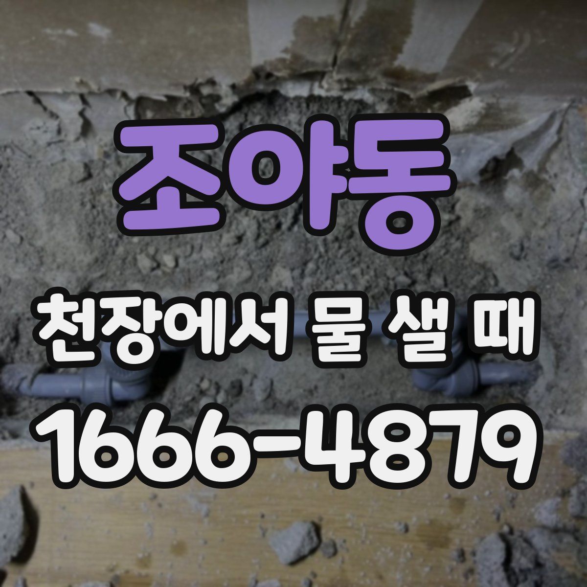 조야동 천장에서 물 샐 때