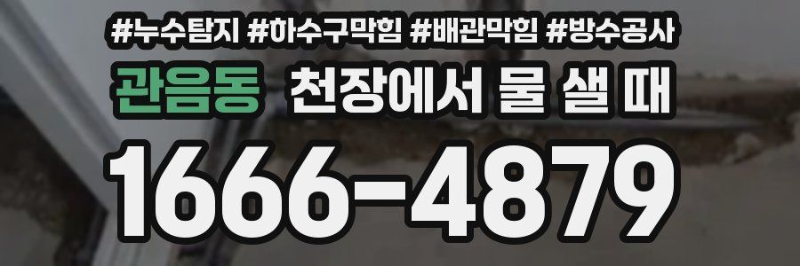 관음동 천장에서 물 샐 때