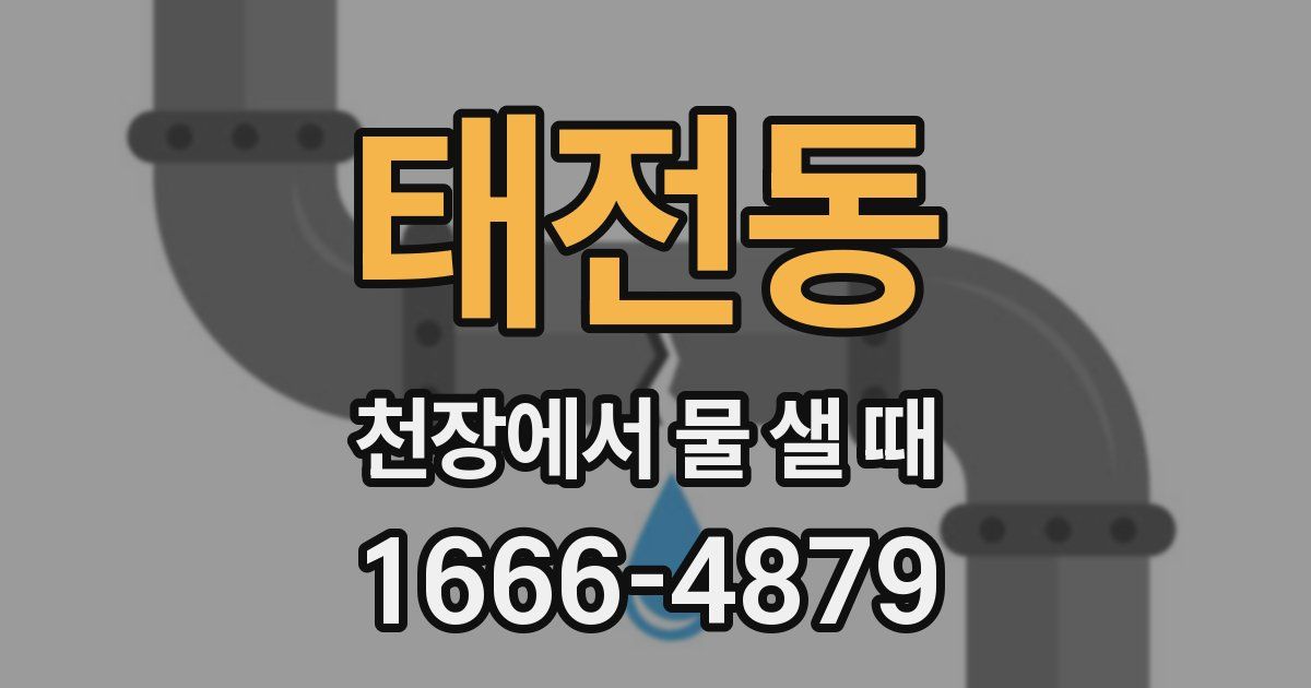 태전동 천장에서 물 샐 때