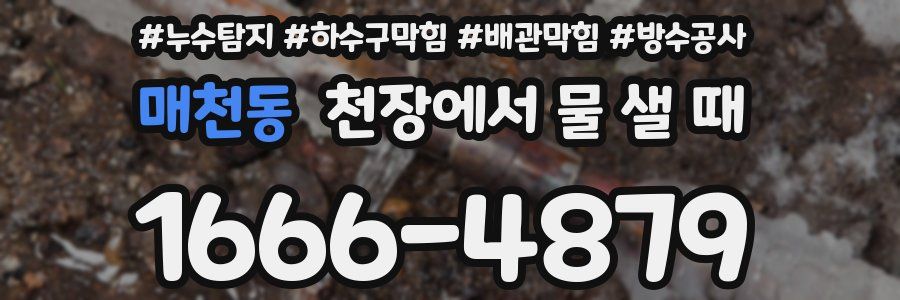 매천동 천장에서 물 샐 때