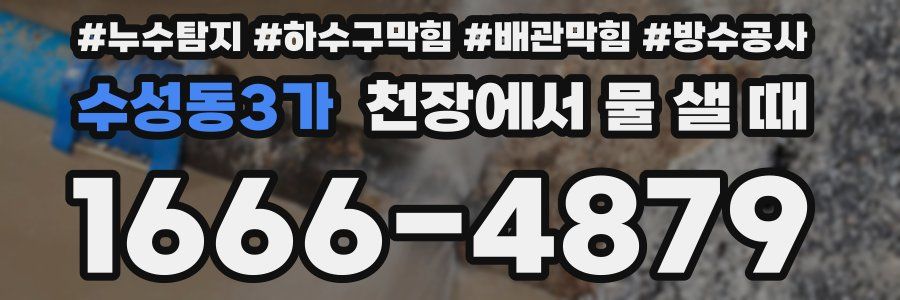 수성동3가 천장에서 물 샐 때