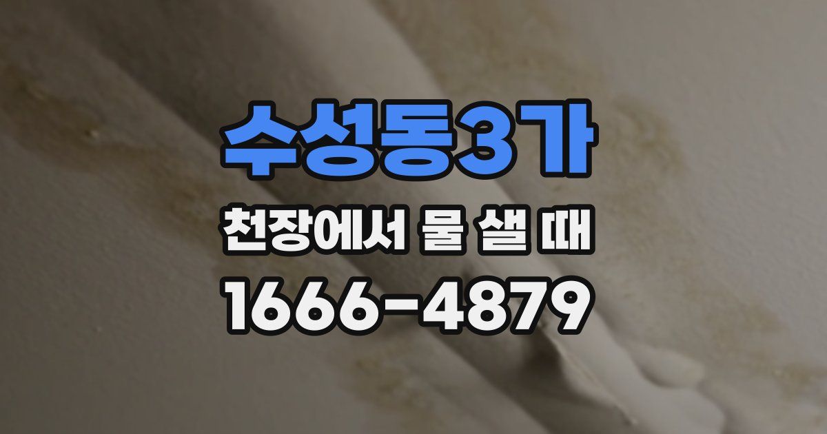 수성동3가 천장에서 물 샐 때