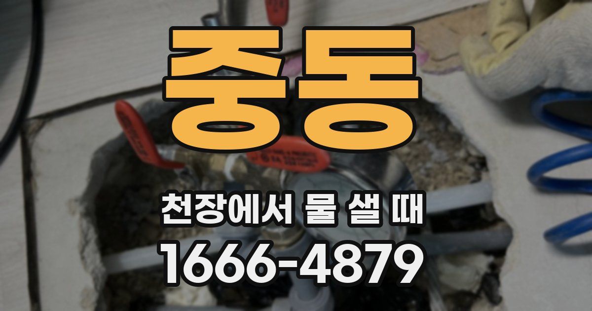 중동 천장에서 물 샐 때
