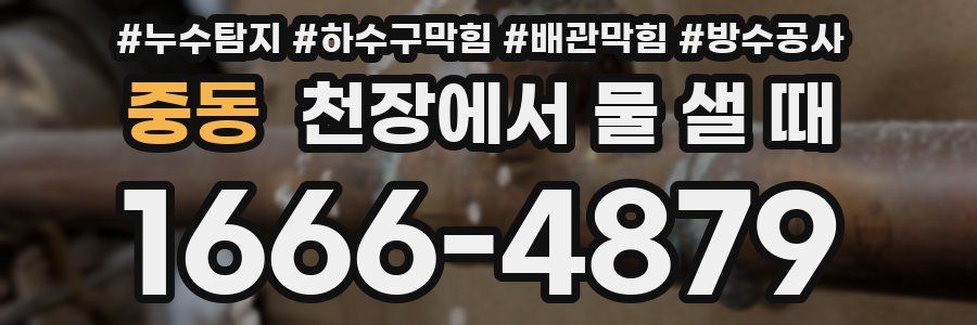 중동 천장에서 물 샐 때