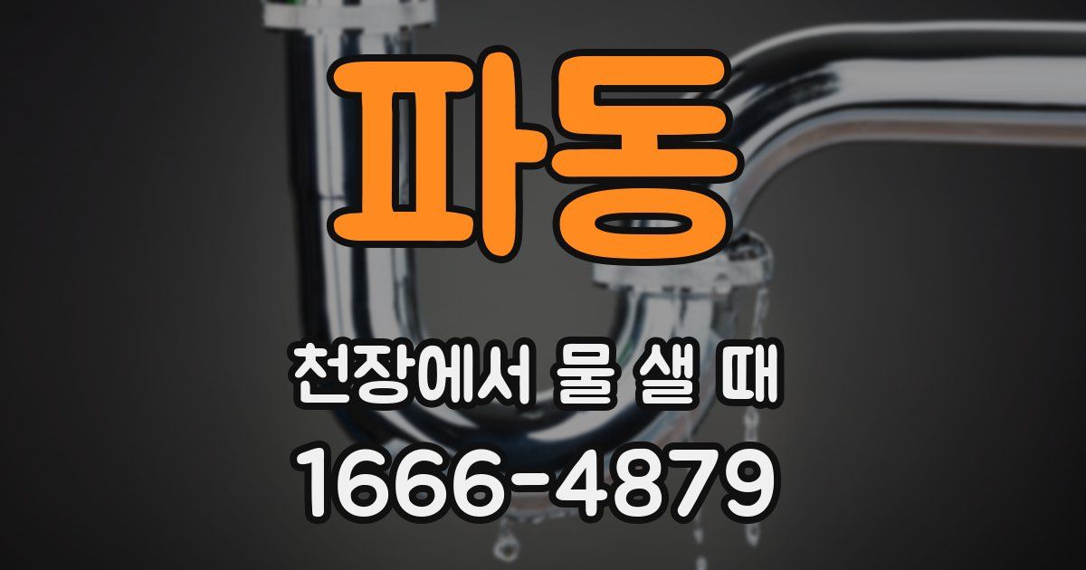 파동 천장에서 물 샐 때