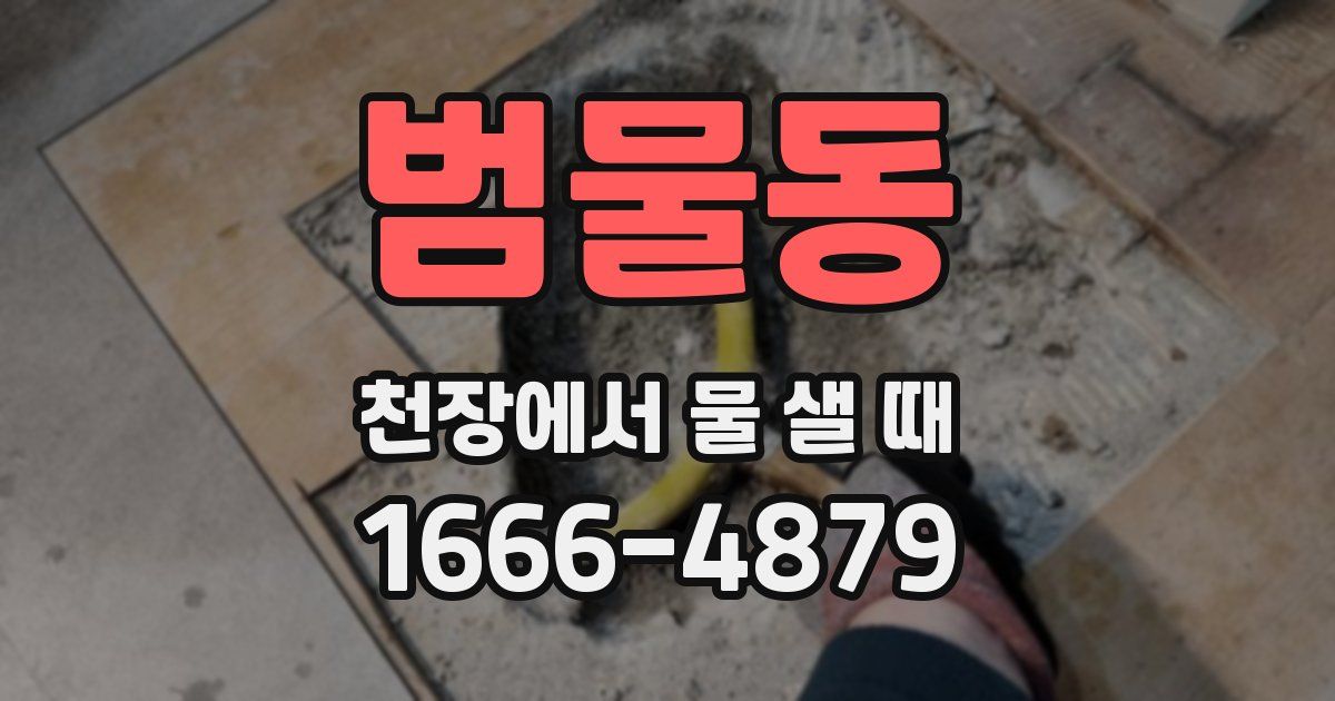범물동 천장에서 물 샐 때