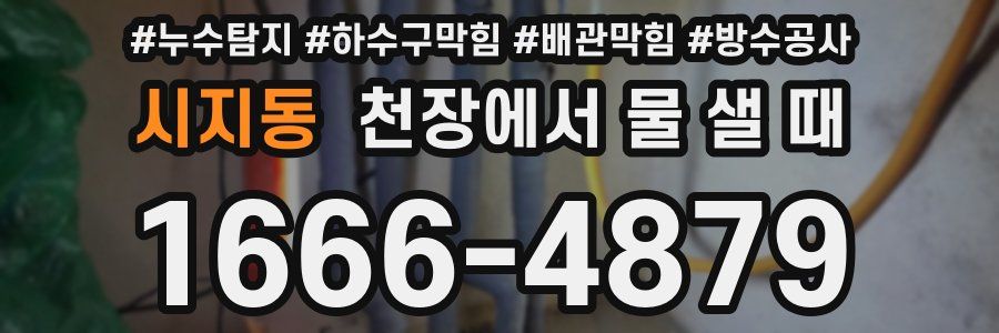 시지동 천장에서 물 샐 때