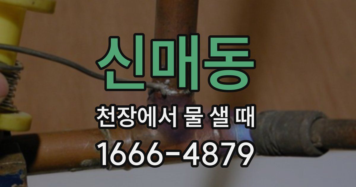 신매동 천장에서 물 샐 때