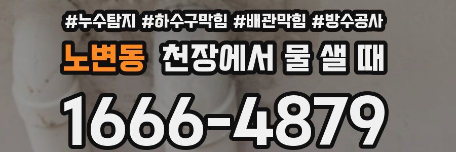 노변동 천장에서 물 샐 때