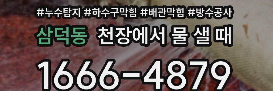 삼덕동 천장에서 물 샐 때