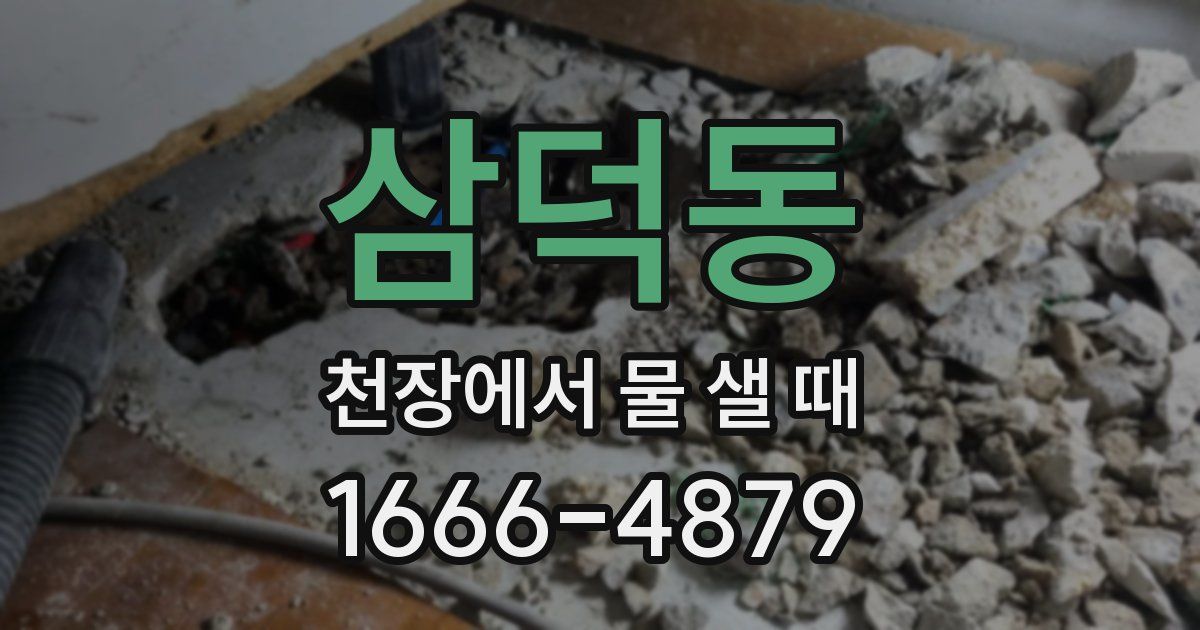 삼덕동 천장에서 물 샐 때