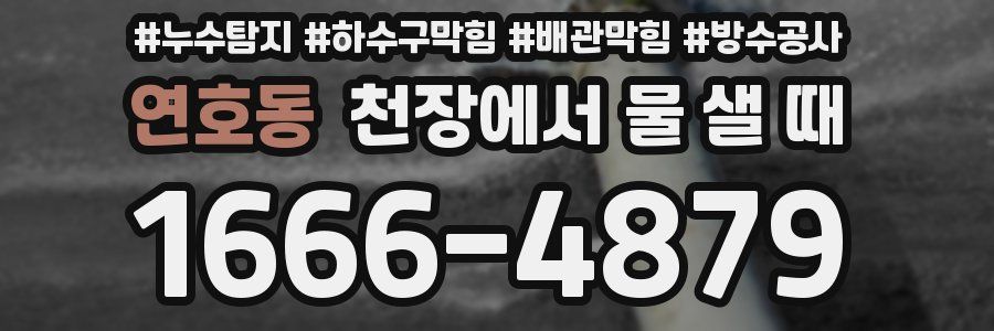 연호동 천장에서 물 샐 때