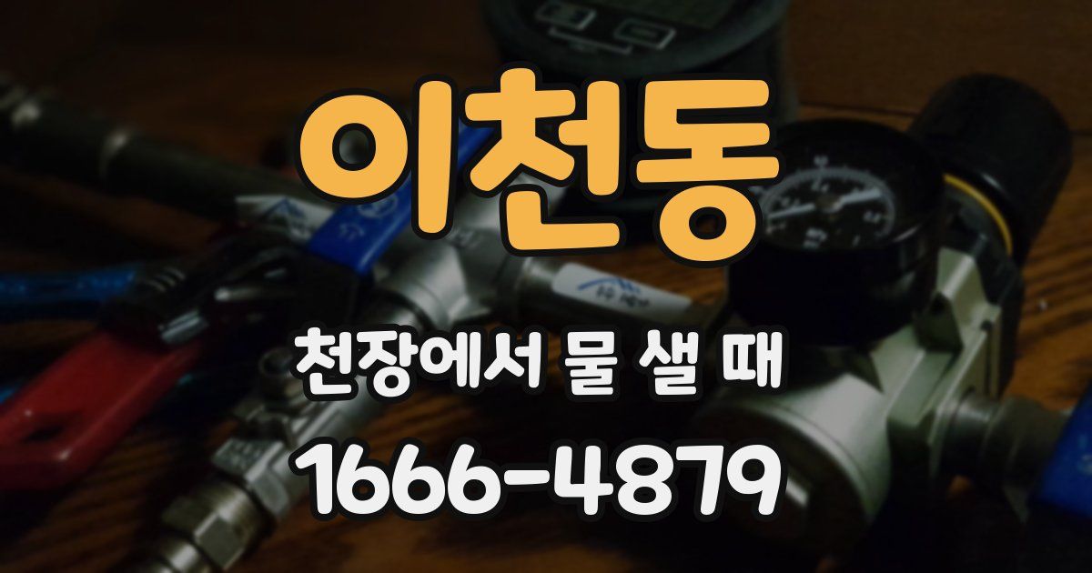 이천동 천장에서 물 샐 때