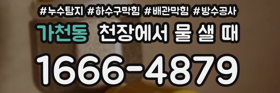 가천동 천장에서 물 샐 때