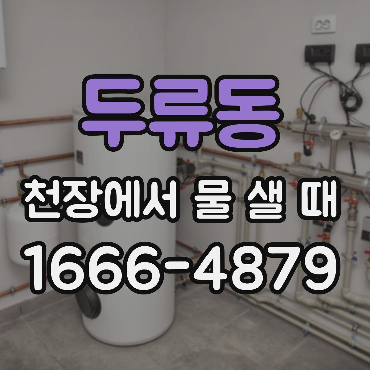 두류동 천장에서 물 샐 때
