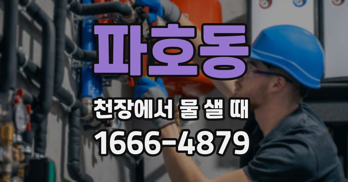파호동 천장에서 물 샐 때