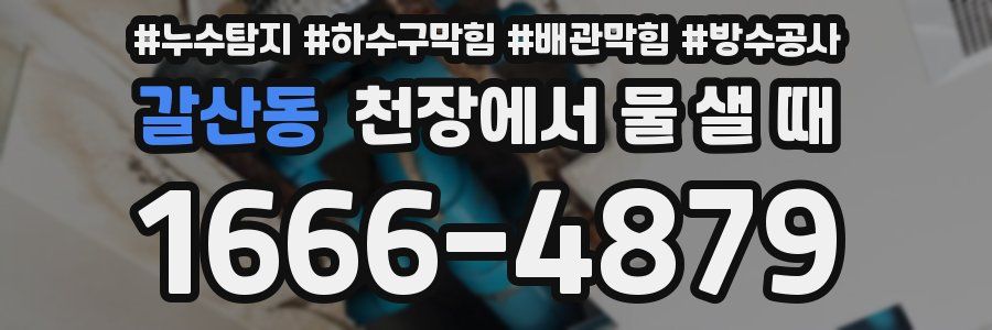 갈산동 천장에서 물 샐 때