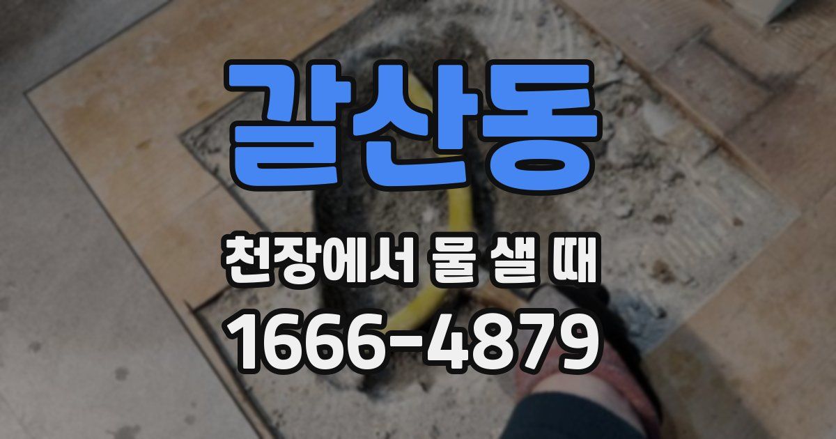 갈산동 천장에서 물 샐 때