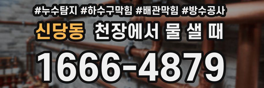 신당동 천장에서 물 샐 때