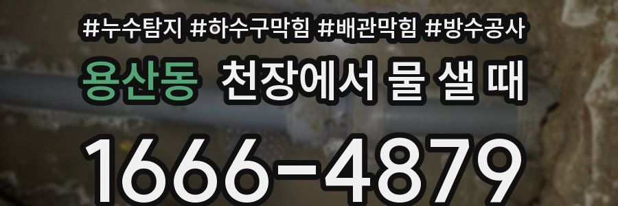 용산동 천장에서 물 샐 때