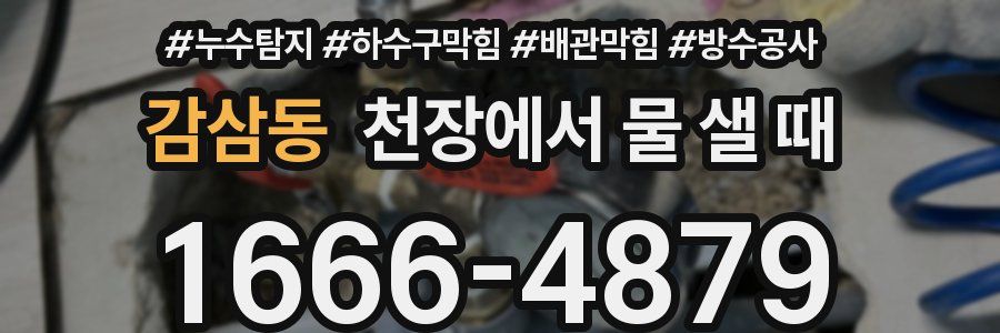 감삼동 천장에서 물 샐 때