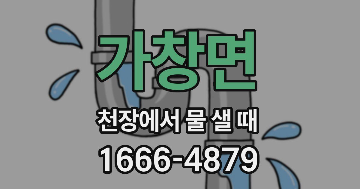 가창면 천장에서 물 샐 때