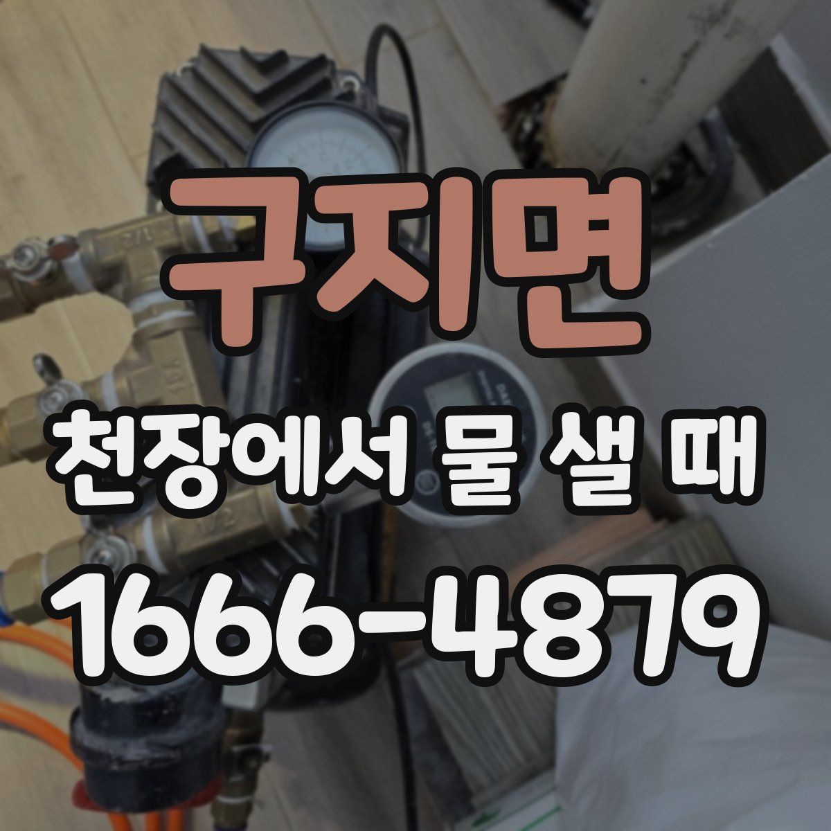 구지면 천장에서 물 샐 때