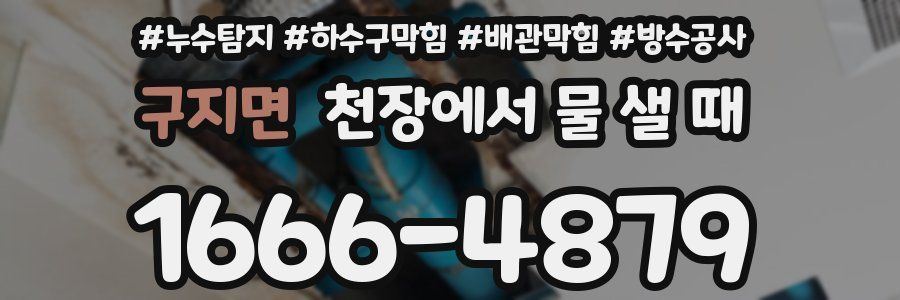 구지면 천장에서 물 샐 때