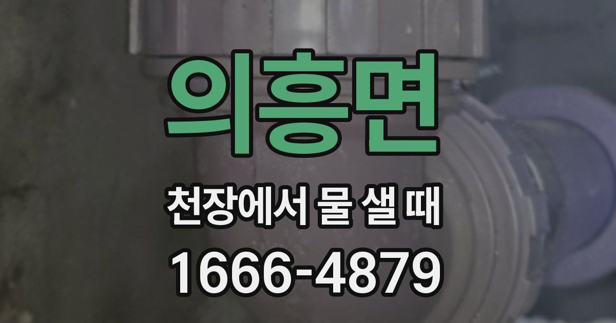 의흥면 천장에서 물 샐 때