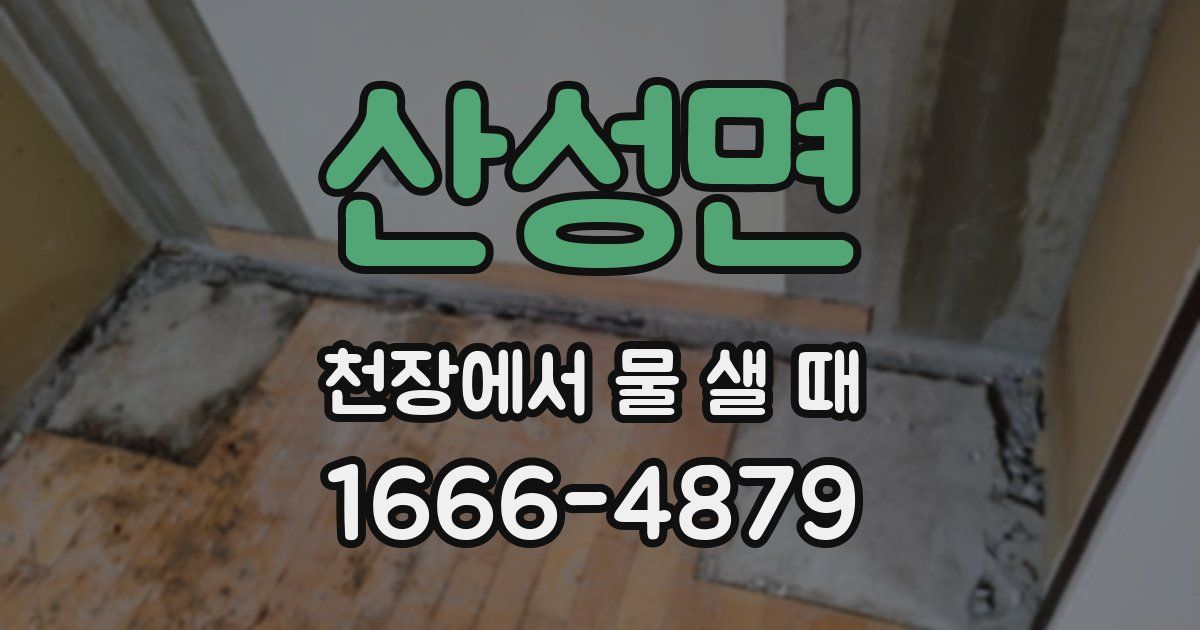 산성면 천장에서 물 샐 때