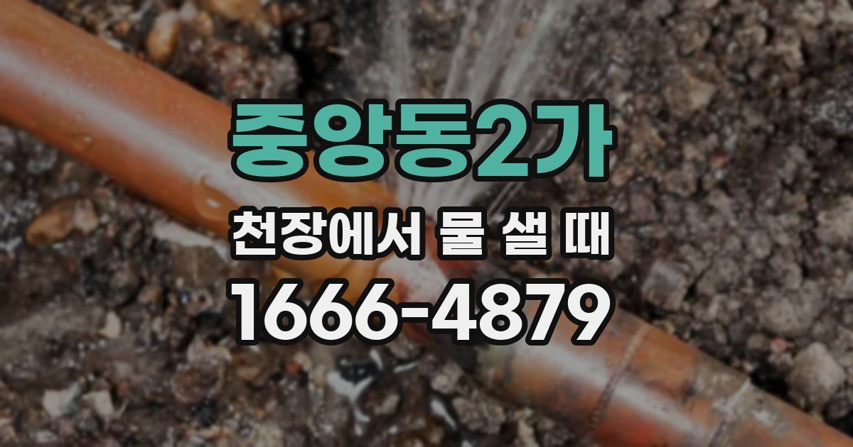 중앙동2가 천장에서 물 샐 때