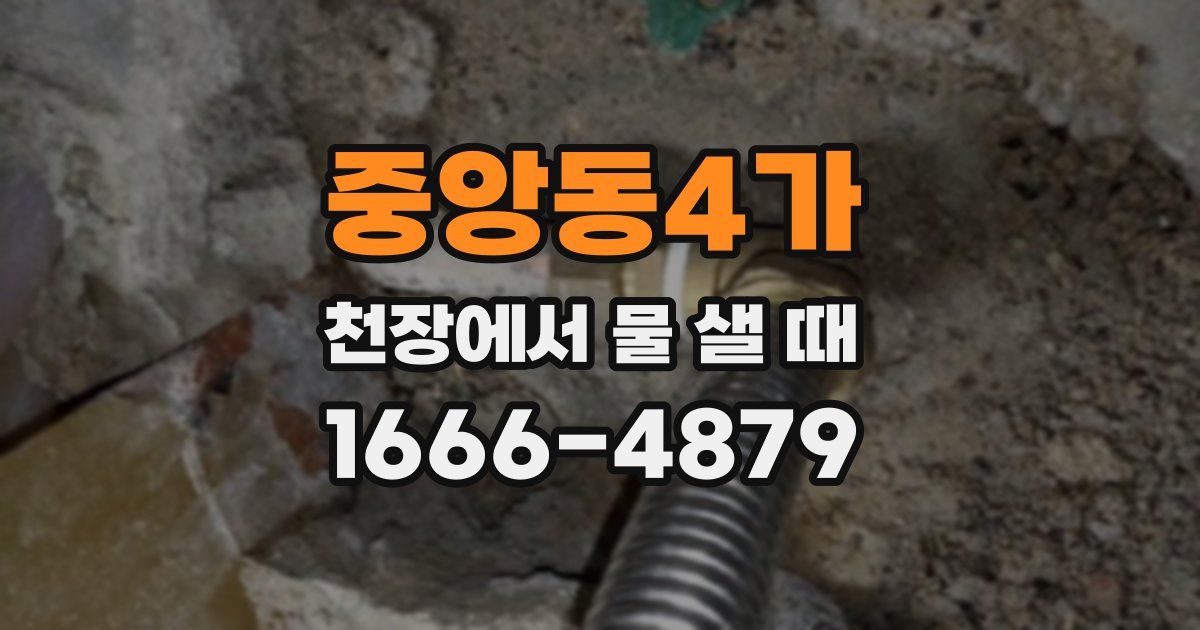 중앙동4가 천장에서 물 샐 때