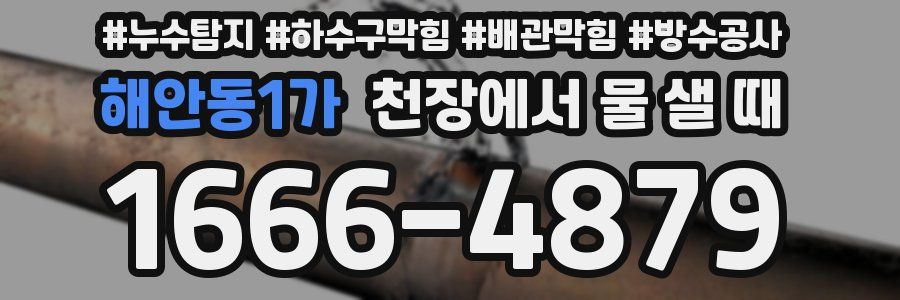 해안동1가 천장에서 물 샐 때